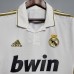 Real Madrid 11/12 Home White Long Sleeve Soccer Jersey